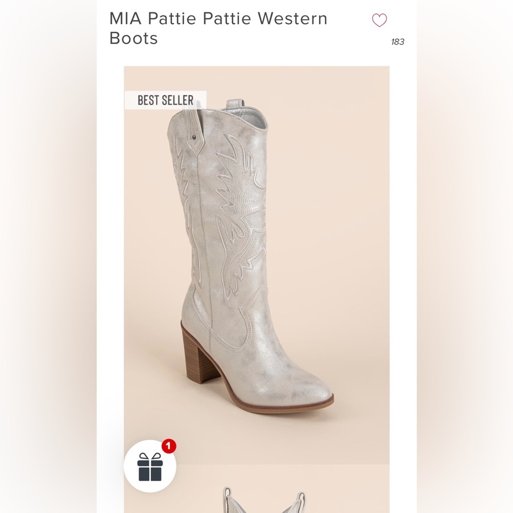 MIA Pattie Pattie Western boot from Francesca’s